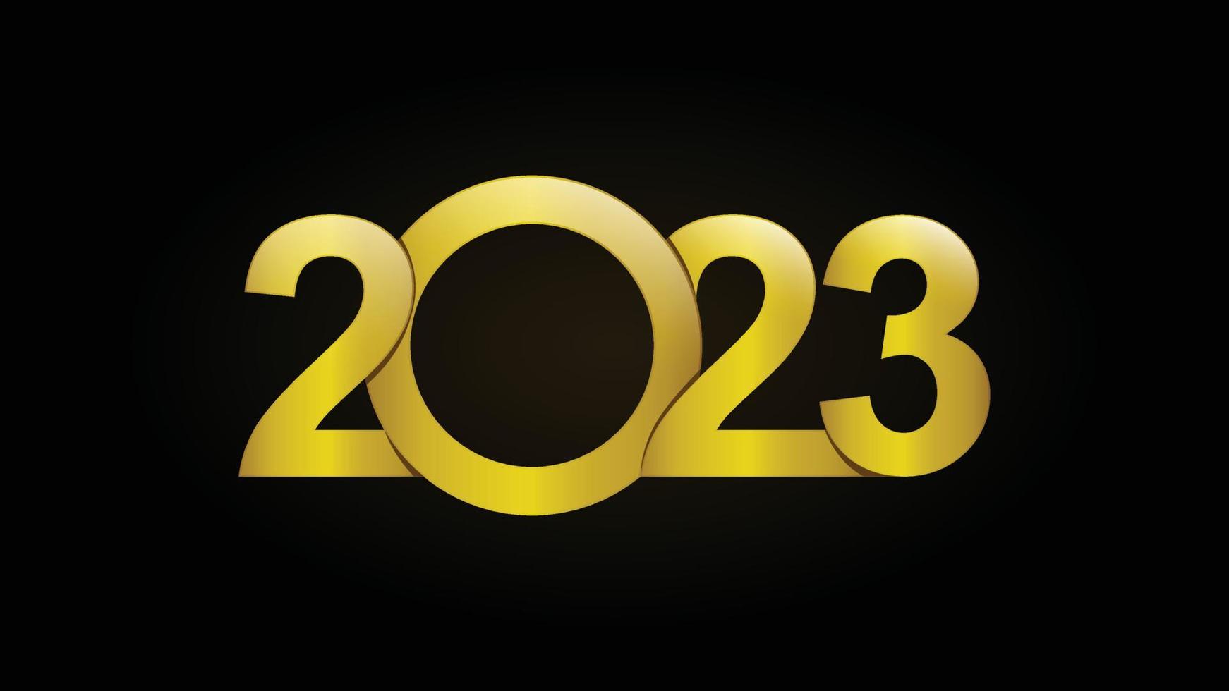 2023. feliz año nuevo 2023. Ilustración de diseño de vector de texto 2023. Diseño de fondo de 2023 años similar a saludos, tarjetas, plantillas, pancartas o sitios web.