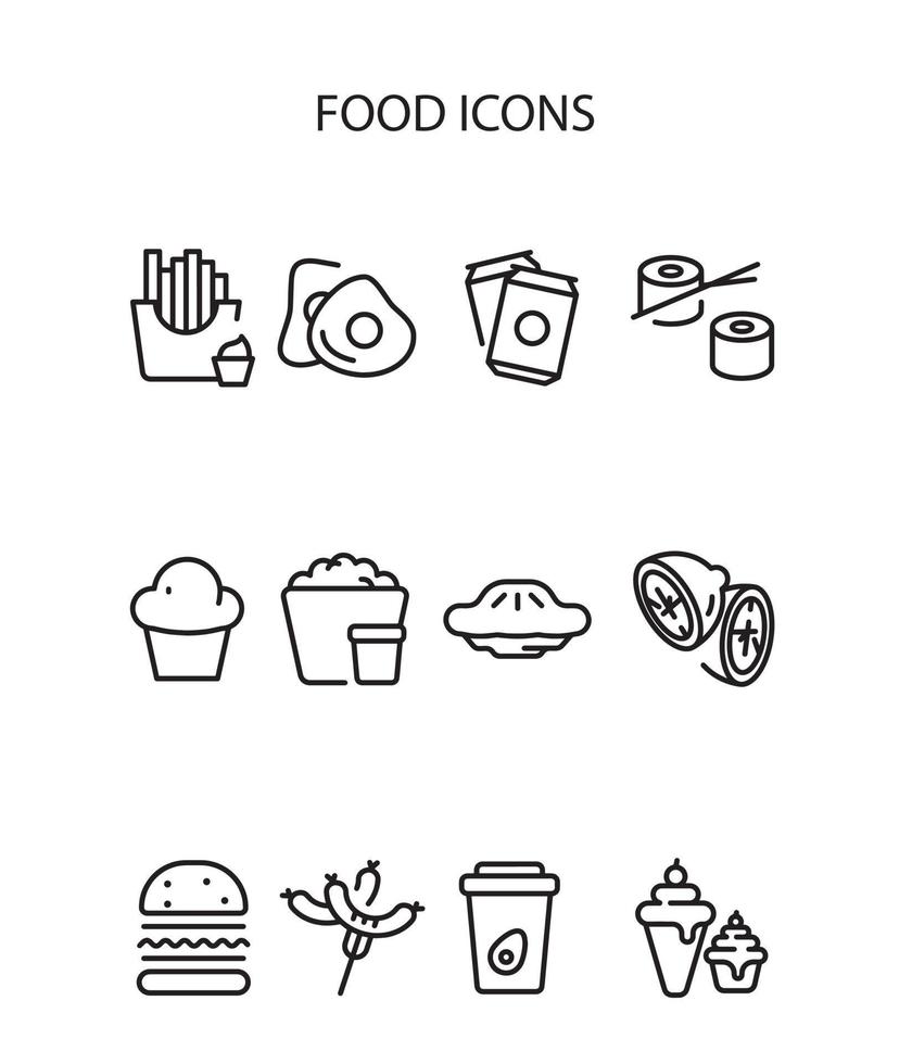 comida icono diseño vector ilustración resumen