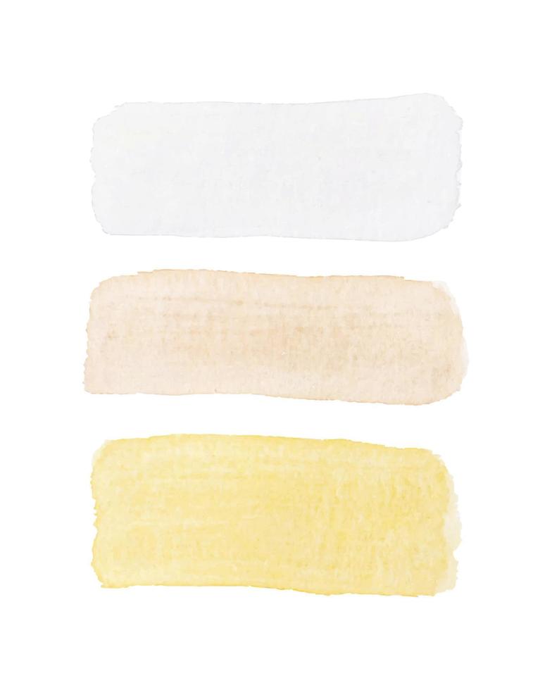 rayas colores pastel acuarela, trazo, pincel, etiquetas adhesivas para portátiles, pancartas, aisladas en fondo blanco. vector