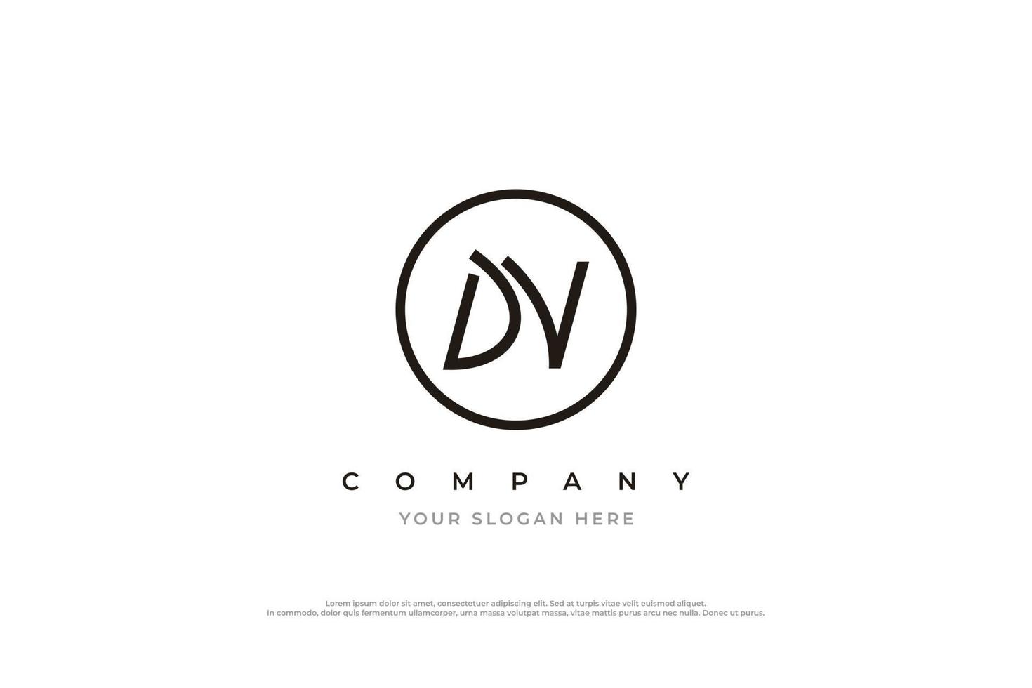 Initial Letter DN Logo Design Vector Template