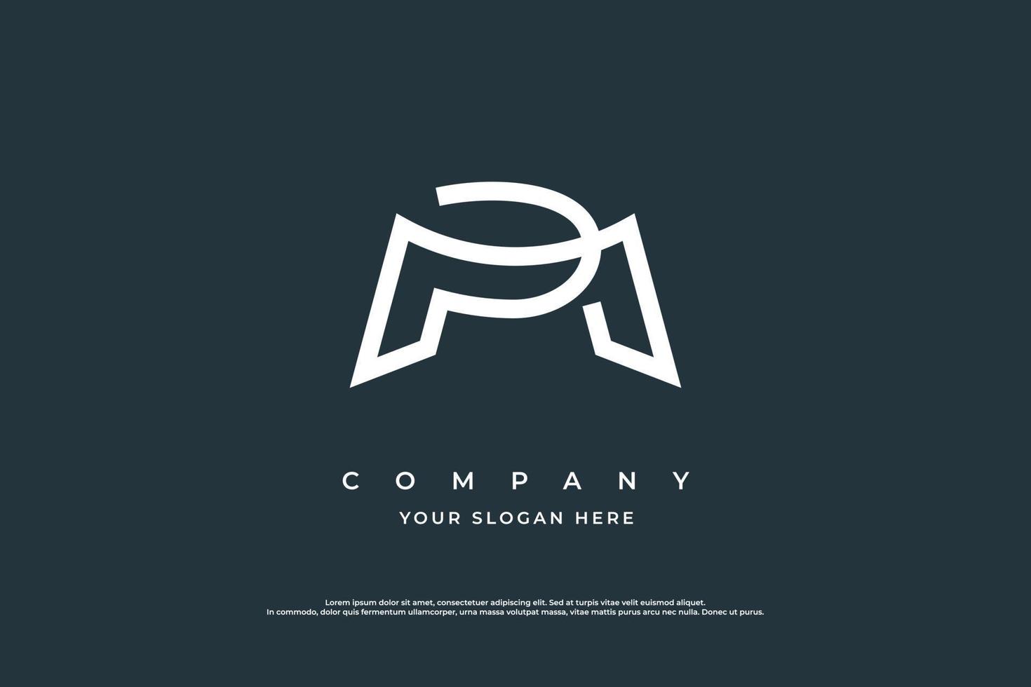 Initial Letter PM Logo Design Vector Template