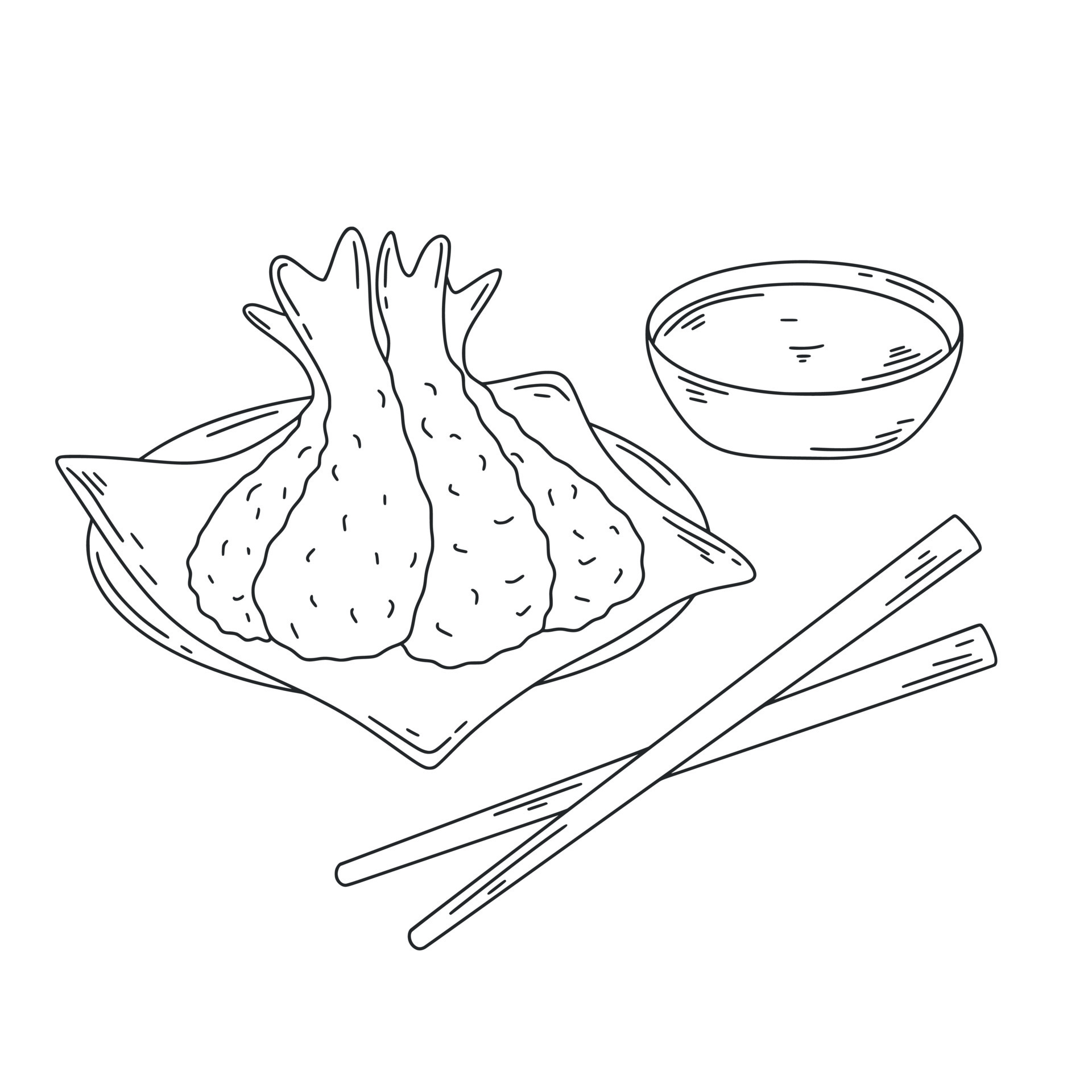 Tempura sketch vector illustration 15008748 Vector Art at Vecteezy