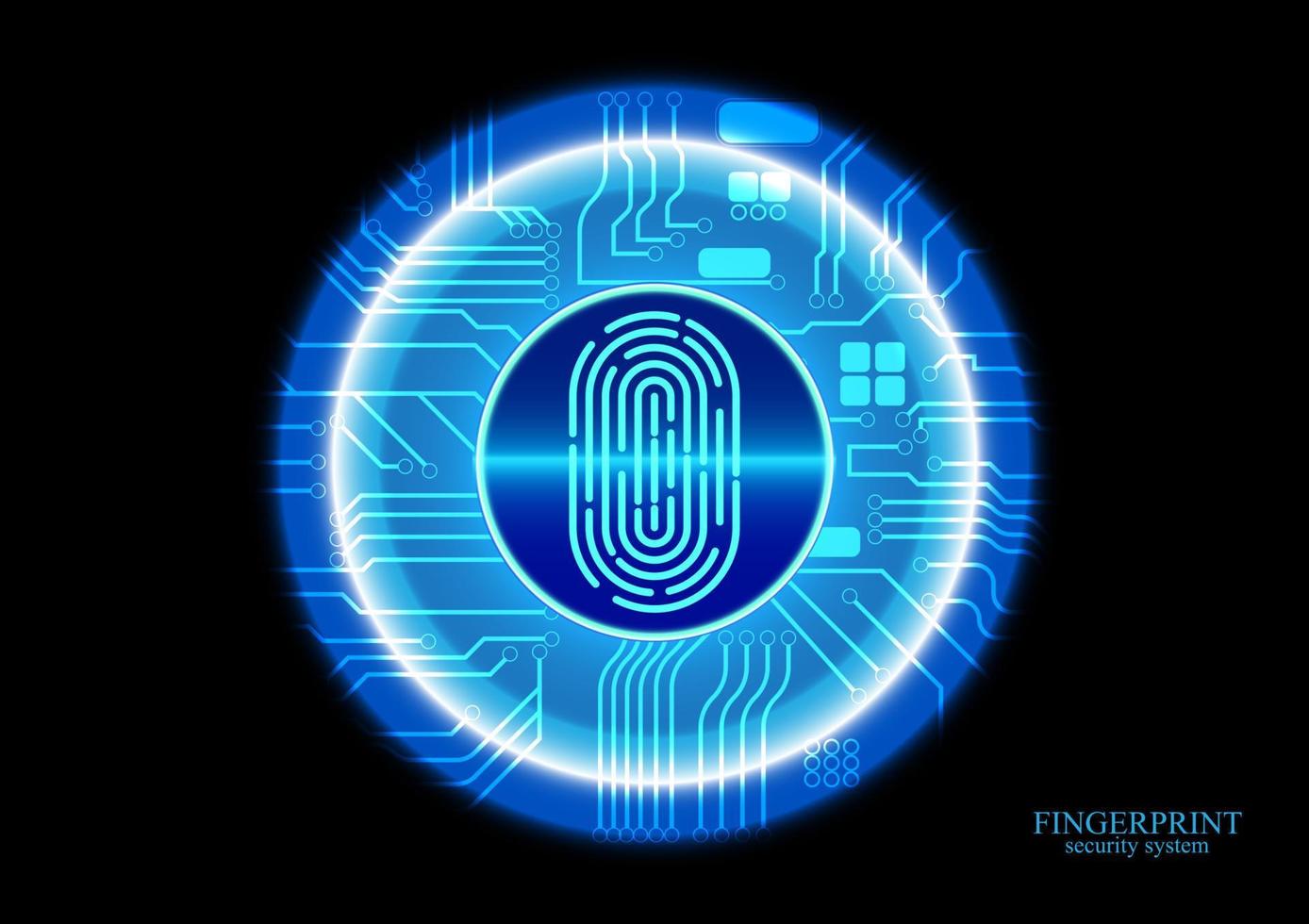 graphics design fingerprint concept security access control vector illustration