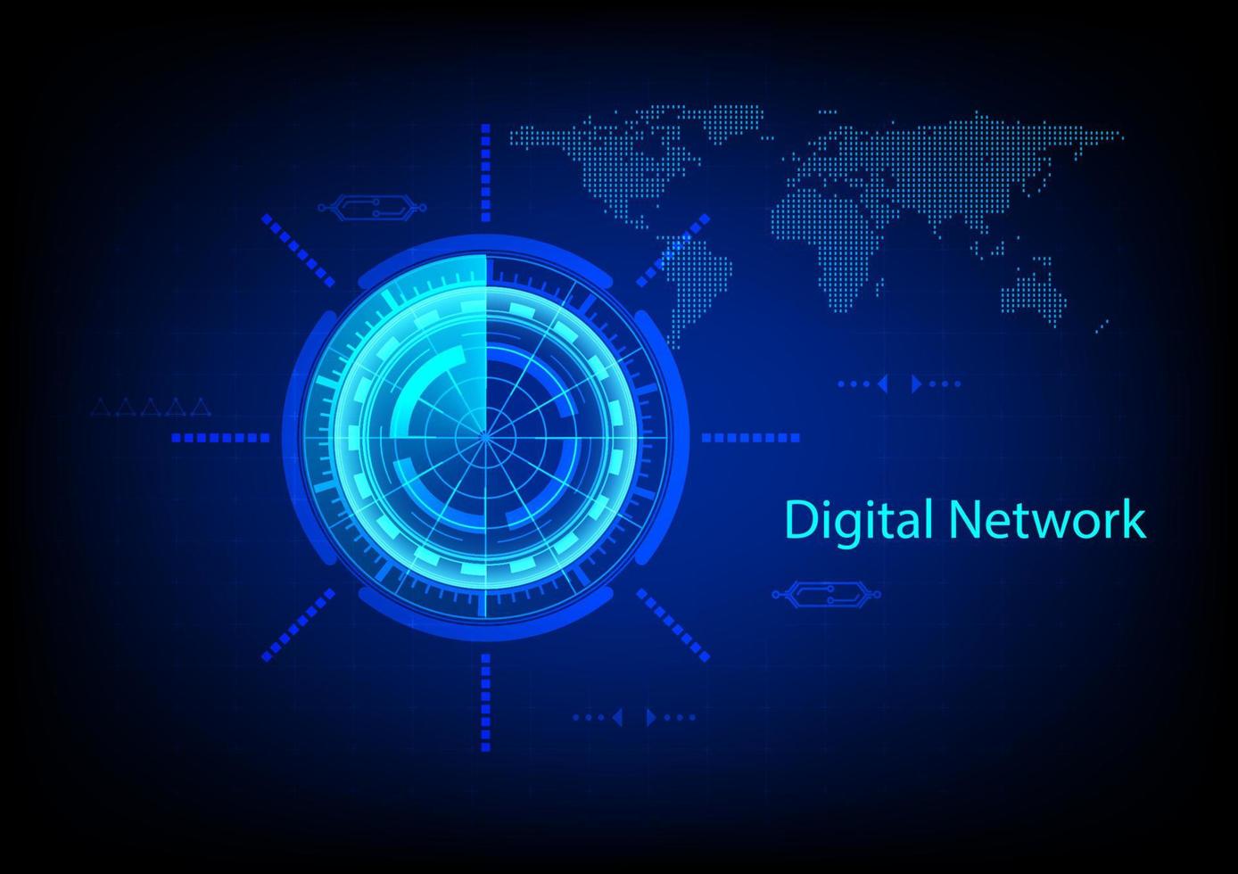 Ilustración de vector de conexión de red futurista de tecnología de alta tecnología de fondo abstracto