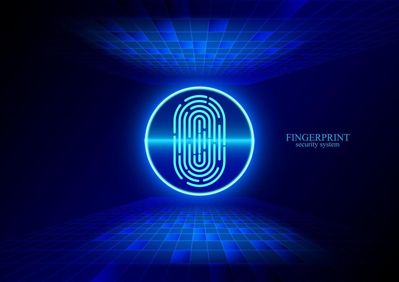 graphics design fingerprint concept security access control vector illustration