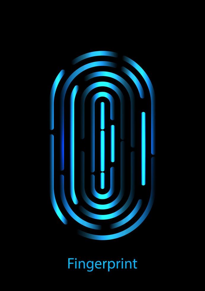 graphics design fingerprint concept security access control vector illustration