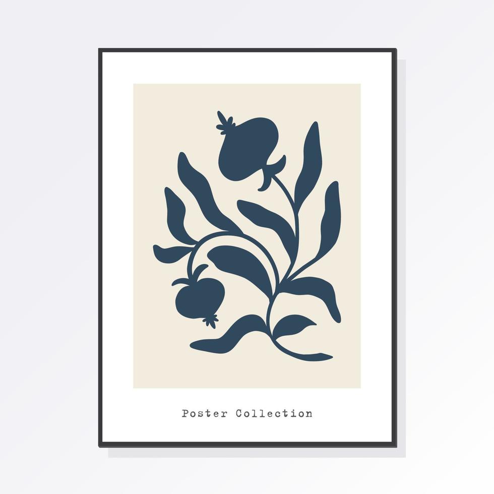 moderno arte de pared botánico matisse con motivos florales en colores pastel, decoración boho, arte minimalista, ilustración, afiche, postal. colección para la decoración. conjunto de creatividad de moda abstracta. vector