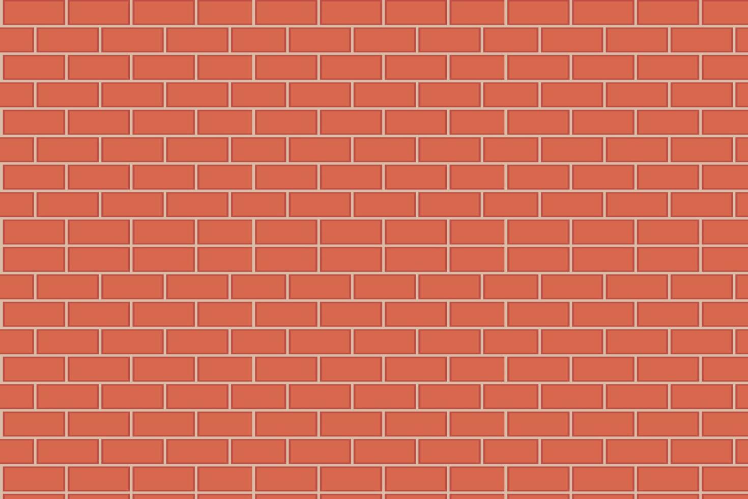 Brick wall, seamless pattern. Terracotta color. Construction. For website design, photo phones, packaging, wrapping paper, textiles, wallpaper. Vector illustration