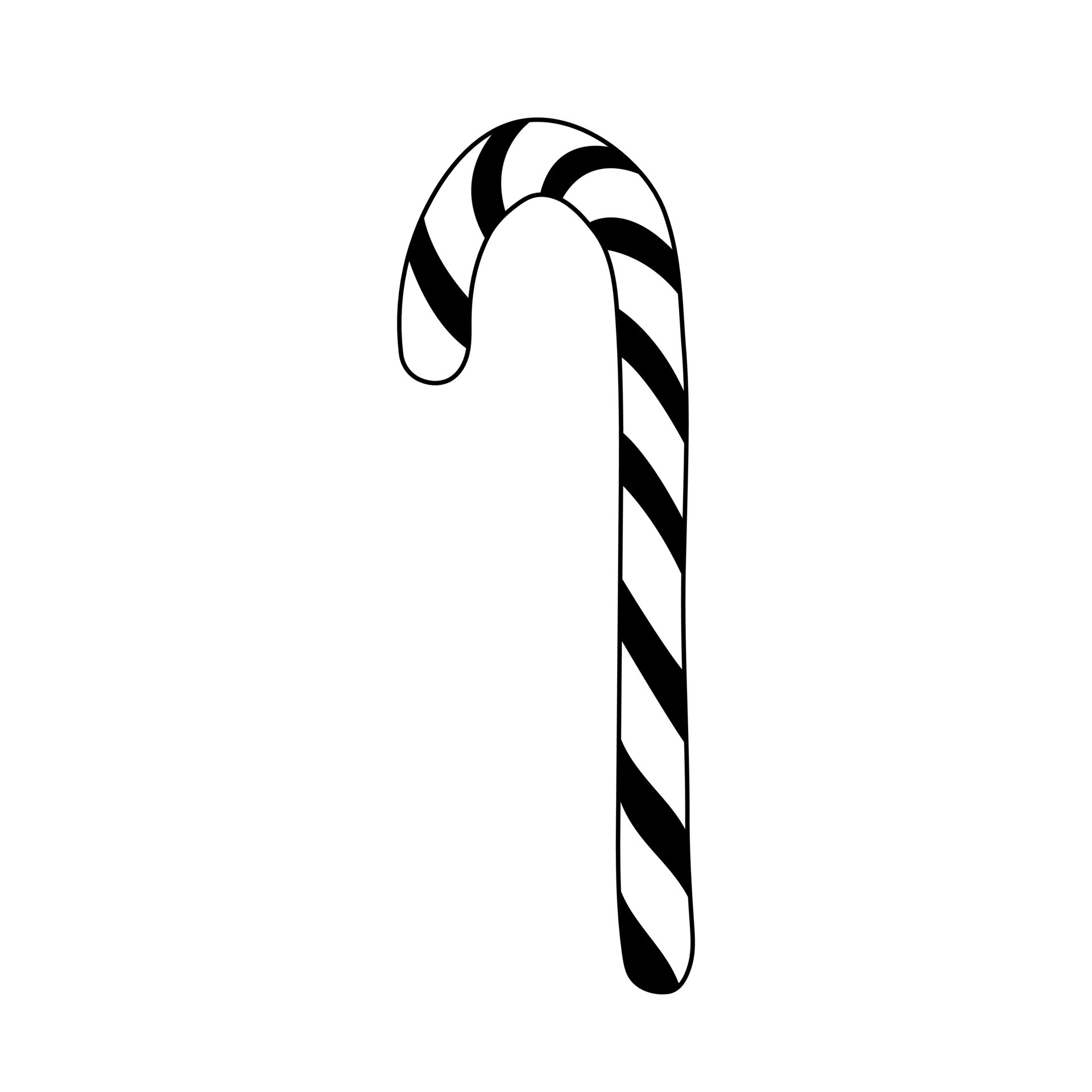 Striped candy cane isolated on white background 15008940 Vector Art at