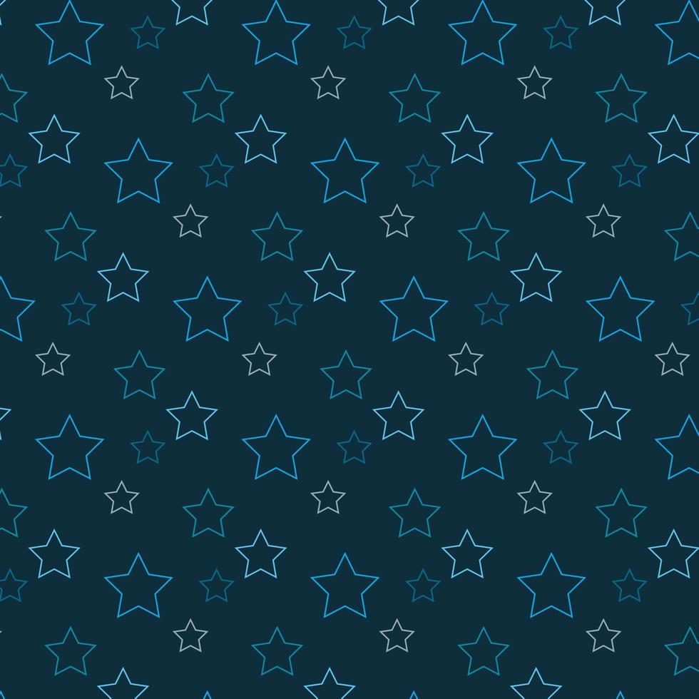 Repeating pattern of stars on a blue background vector