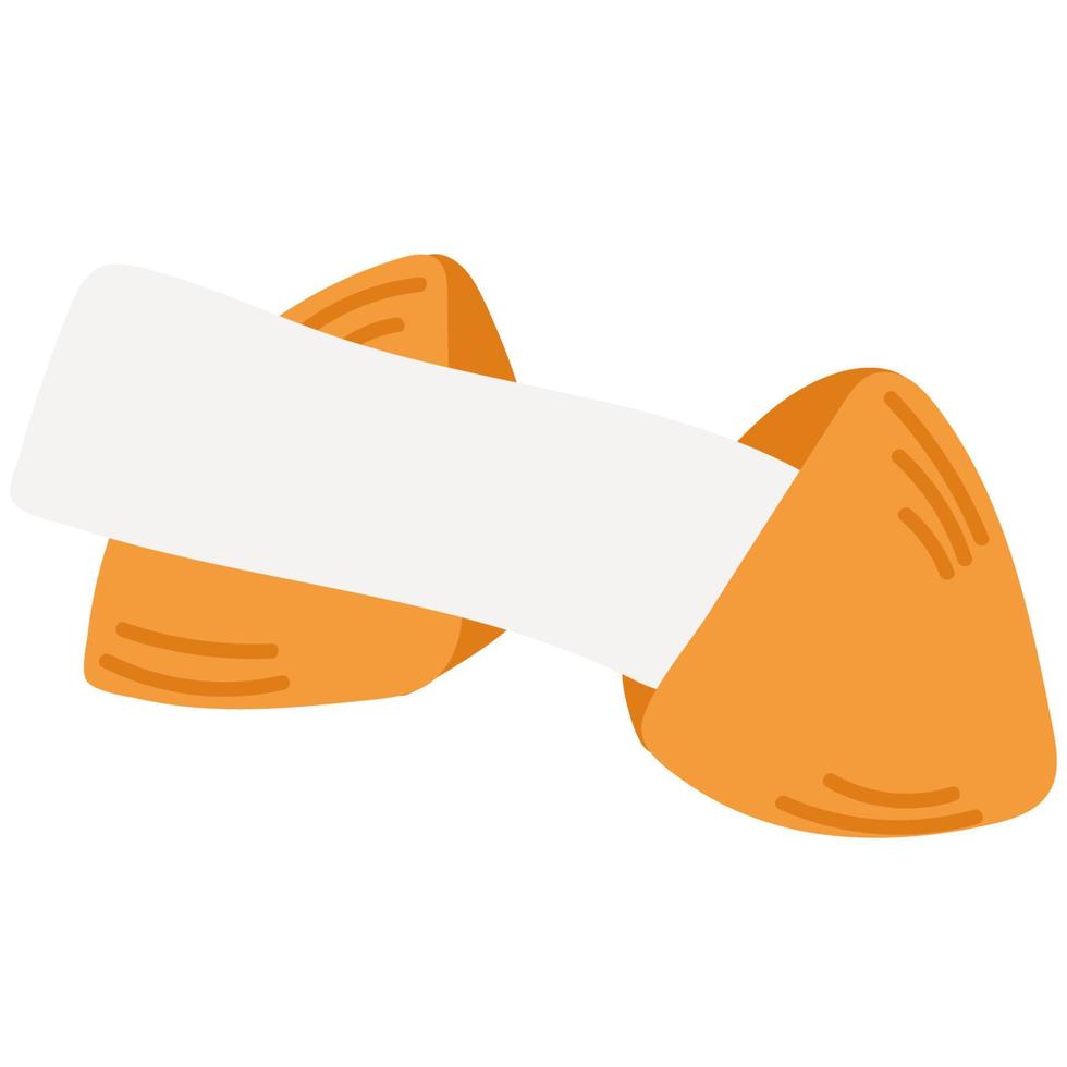 Chinese fortune cookies with a blank piece of paper inside vector