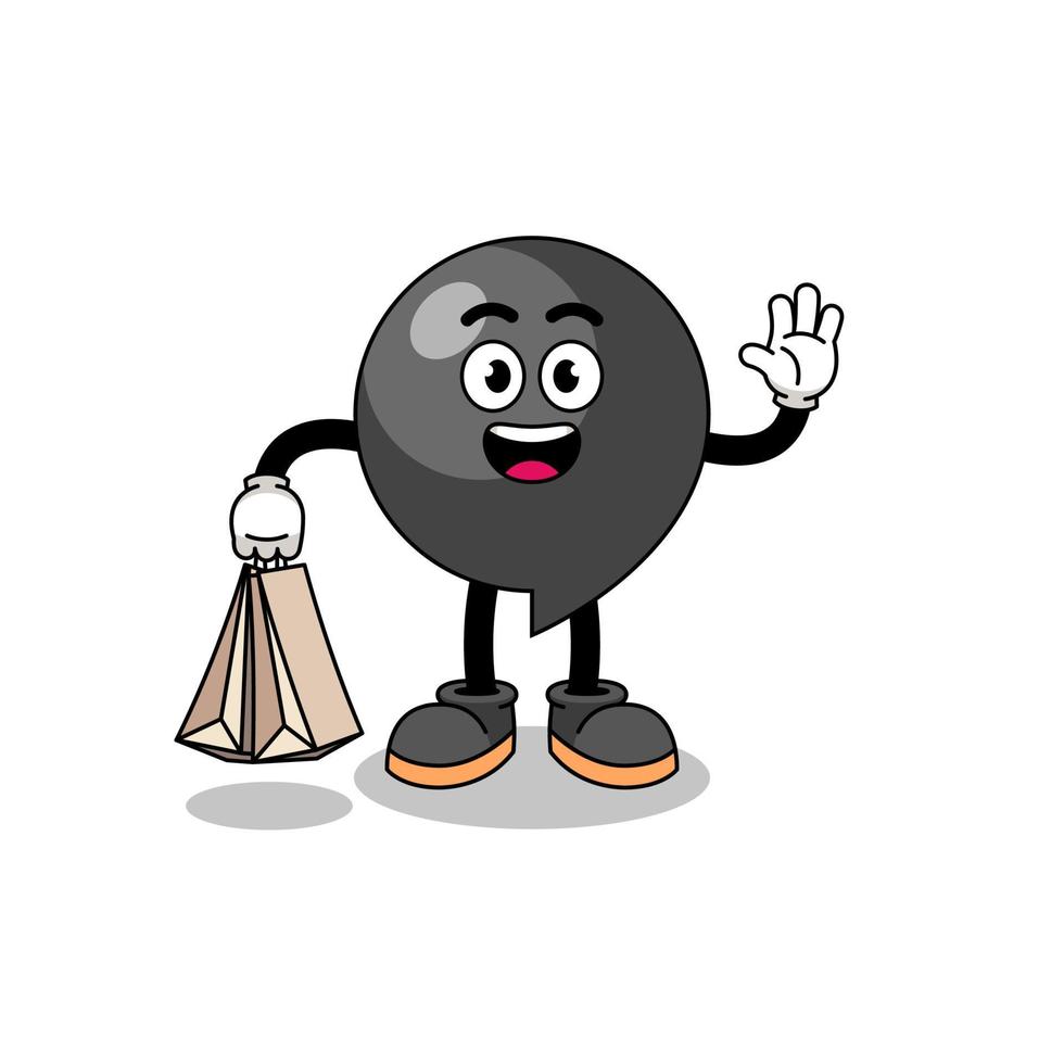 Cartoon of comma symbol shopping vector