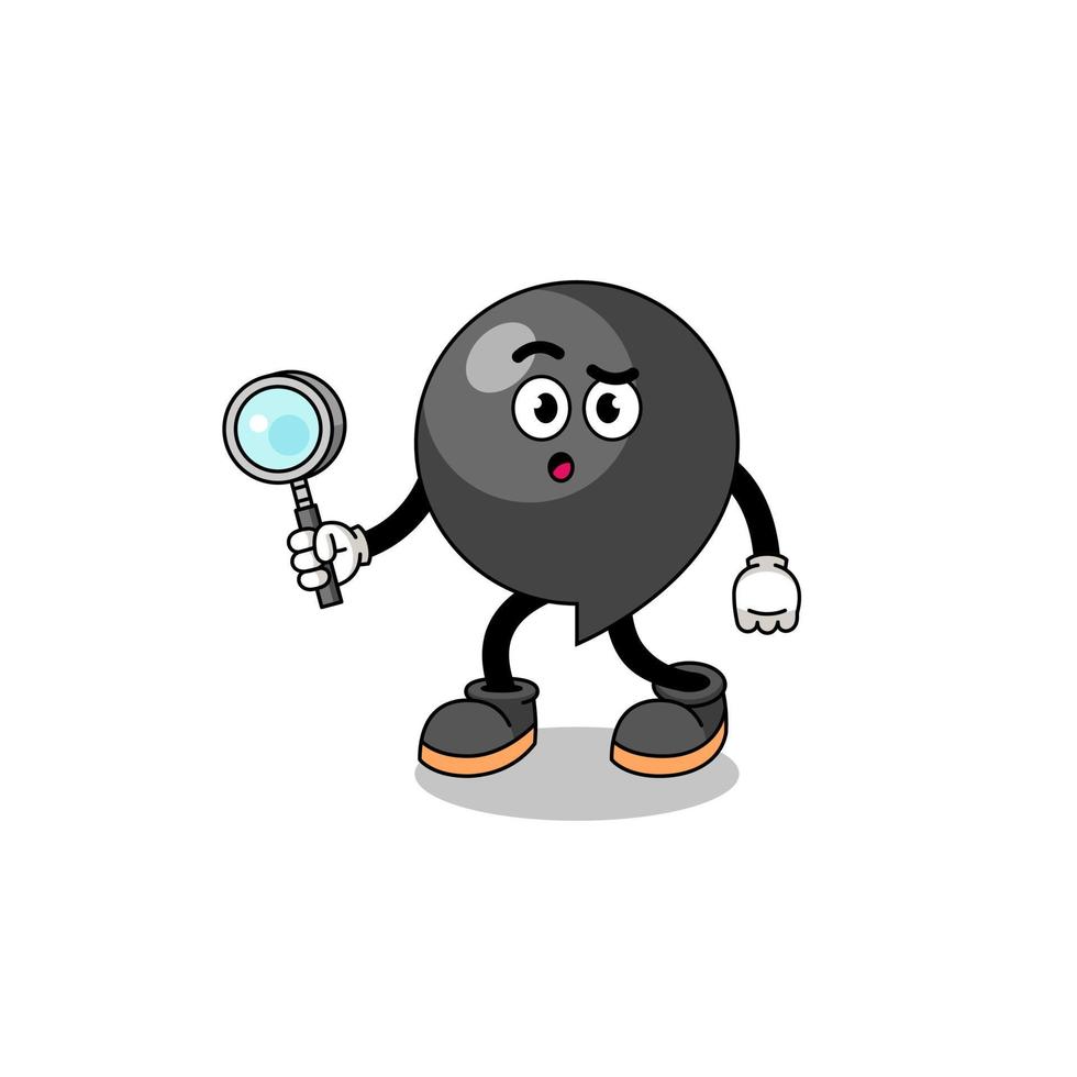 Mascot of comma symbol searching vector
