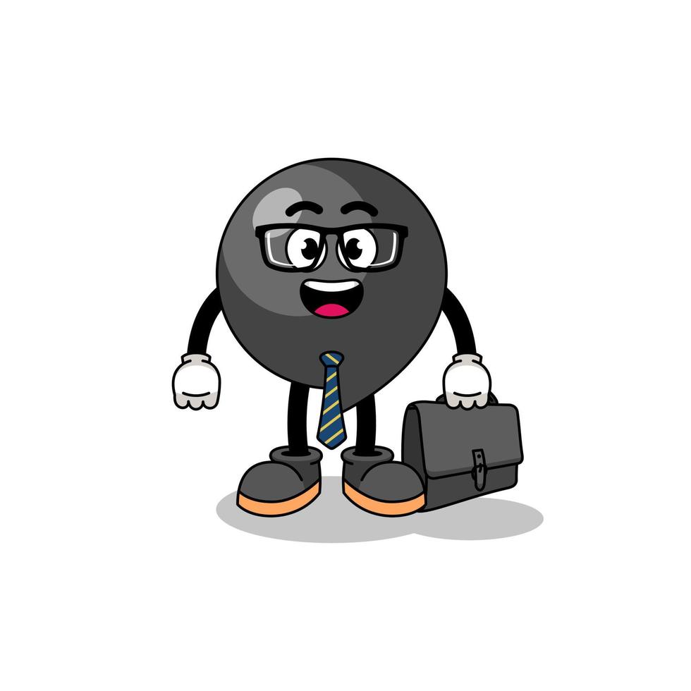 comma symbol mascot as a businessman vector