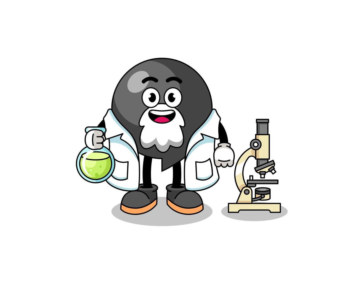 Mascot of comma symbol as a scientist vector