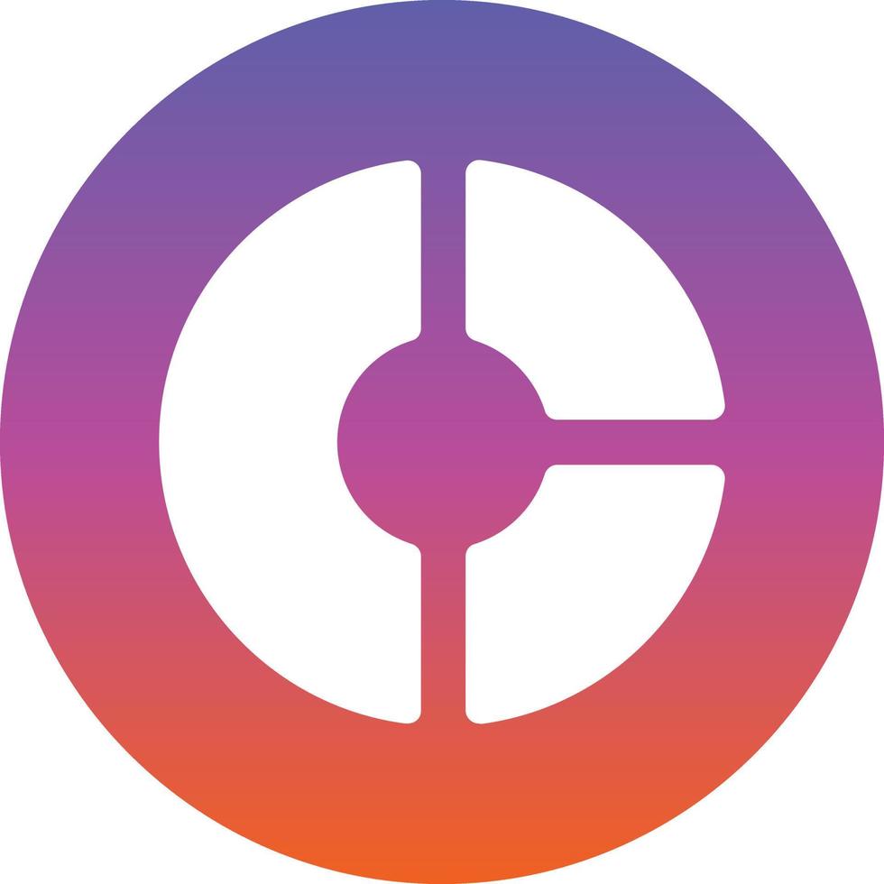 Donut Chart Vector Icon Design