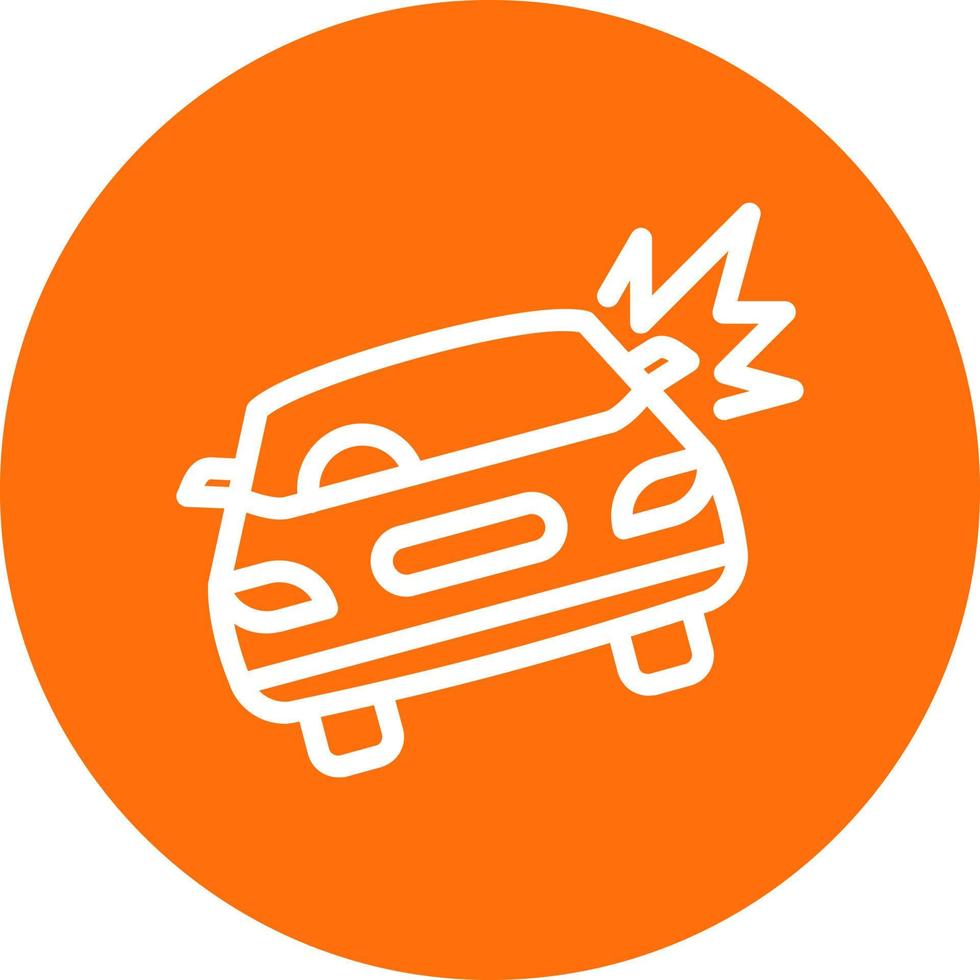 diseño de icono de vector de accidente de coche