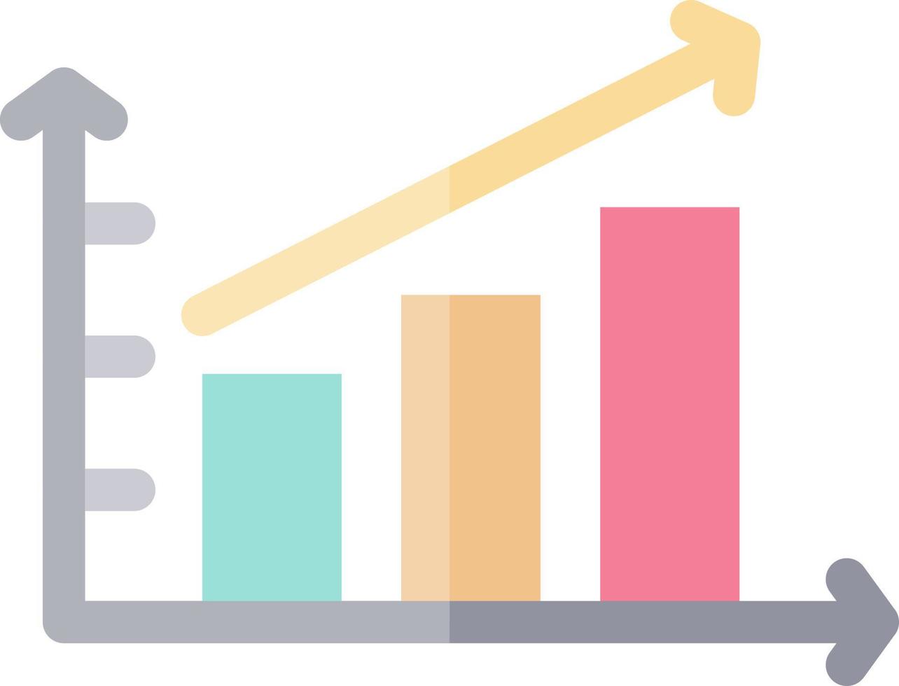 Escalating Bar Graph Vector Icon Design