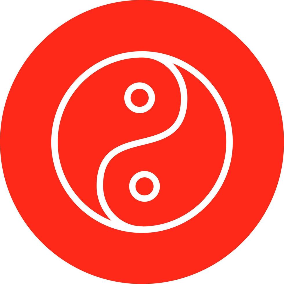 Yin Yang Vector Icon Design