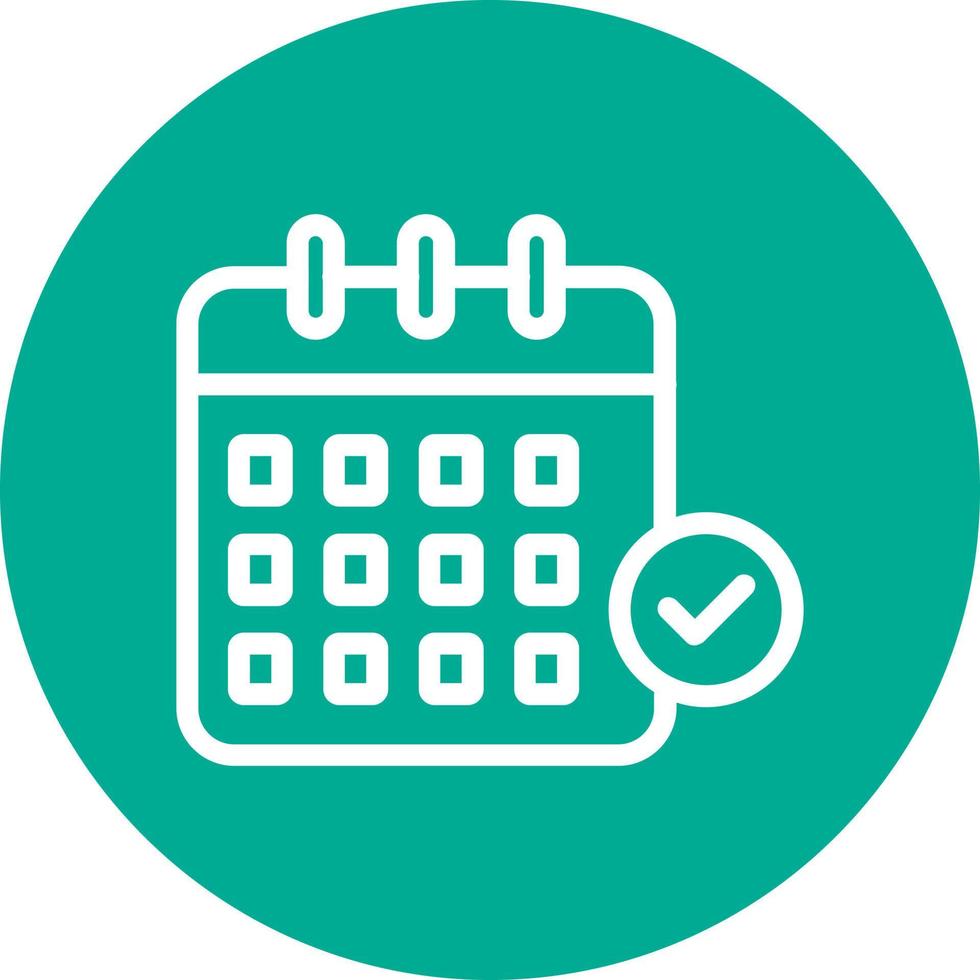 Calendar Check Vector Icon Design