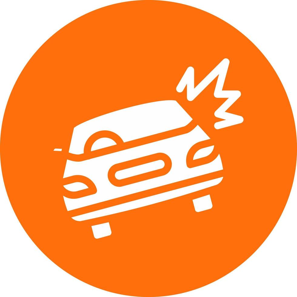 diseño de icono de vector de accidente de coche