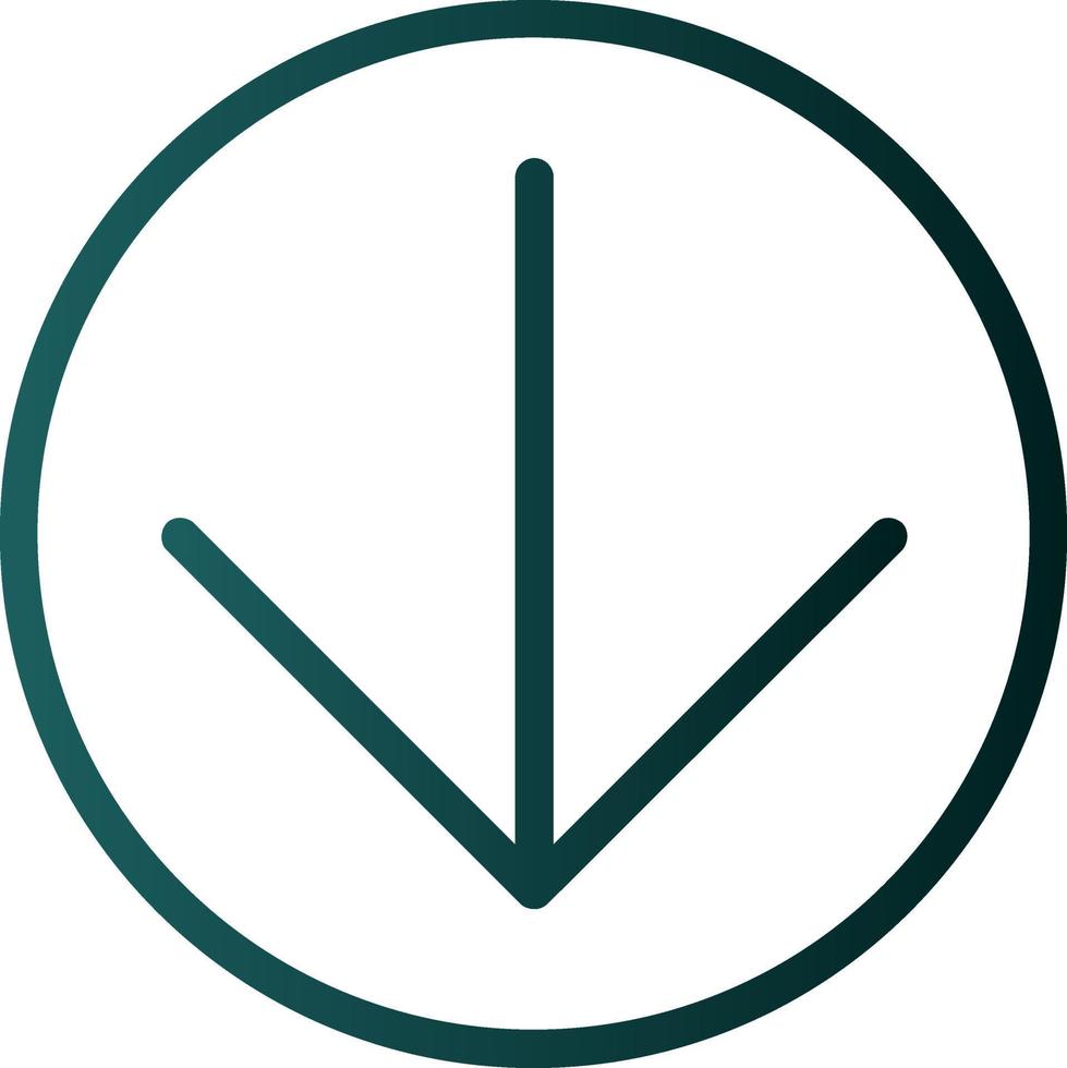 Arrow Circle Down Vector Icon Design