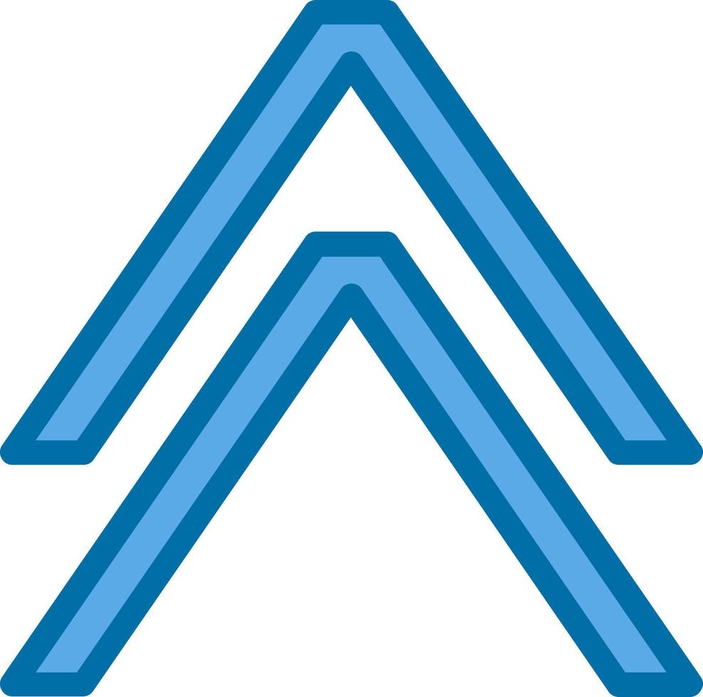 Angle Double Up Vector Icon Design