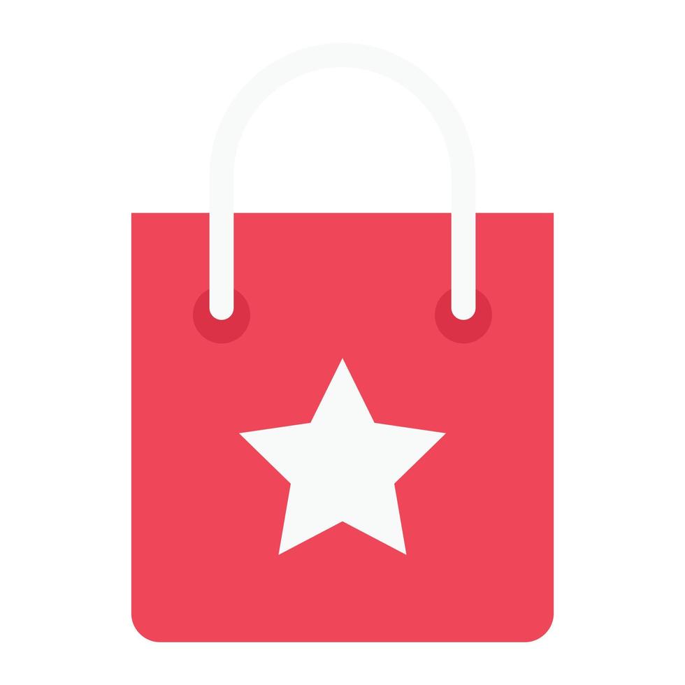 Ilustración de vector de bolsa de compras en un fondo. Símbolos de calidad premium. Iconos vectoriales para concepto y diseño gráfico.