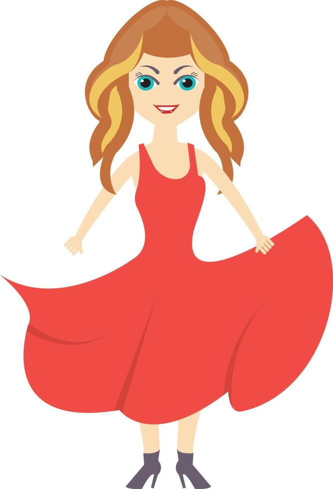 girl dress vector illustration on a background.Premium quality symbols.vector icons for concept and graphic design.