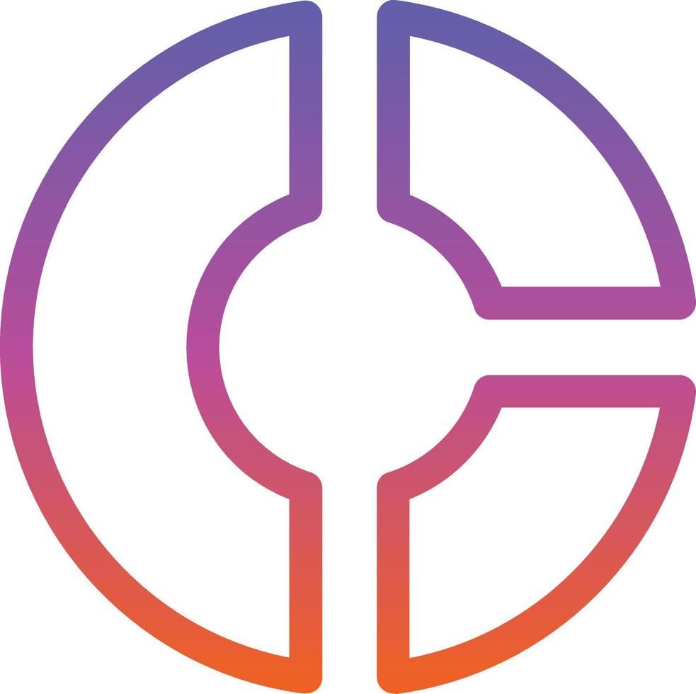 Donut Chart Vector Icon Design