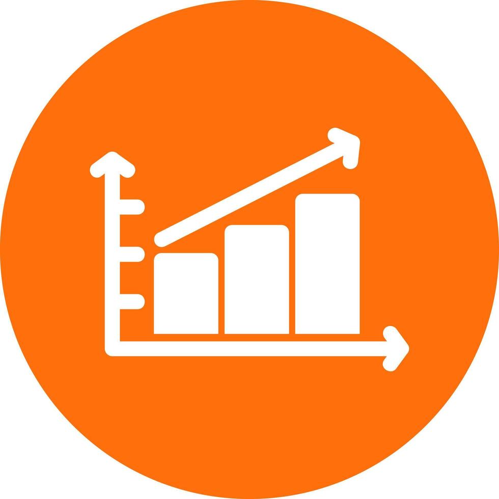 Escalating Bar Graph Vector Icon Design