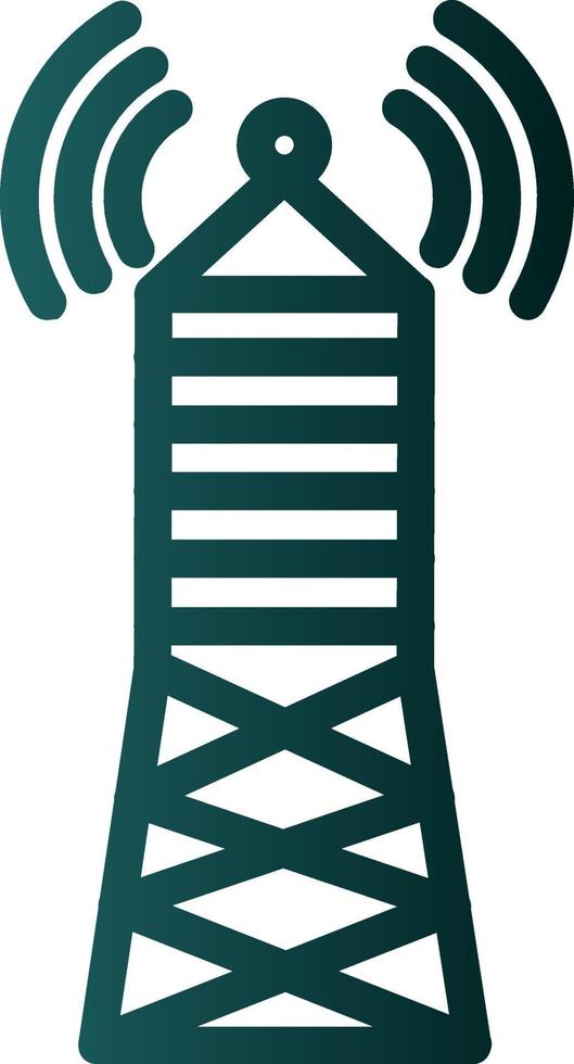 Broadcast Tower Vector Icon Design