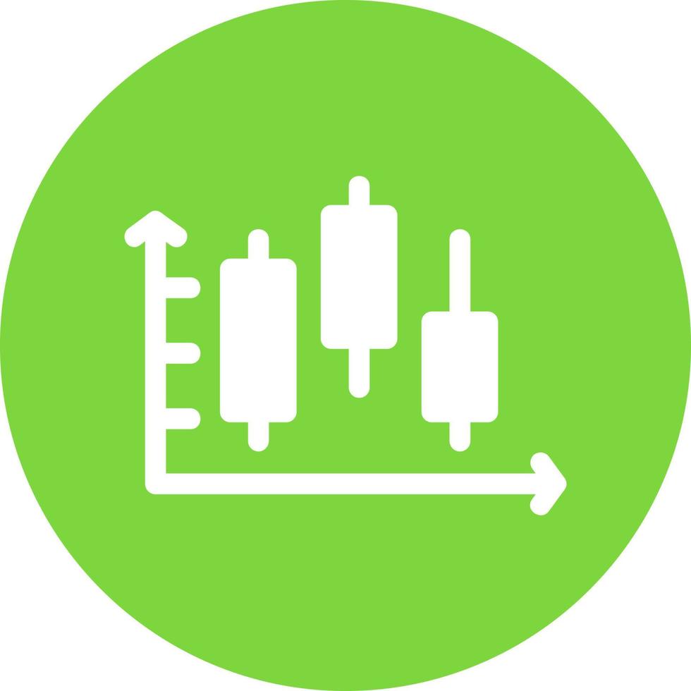 Candlestick Chart Vector Icon Design