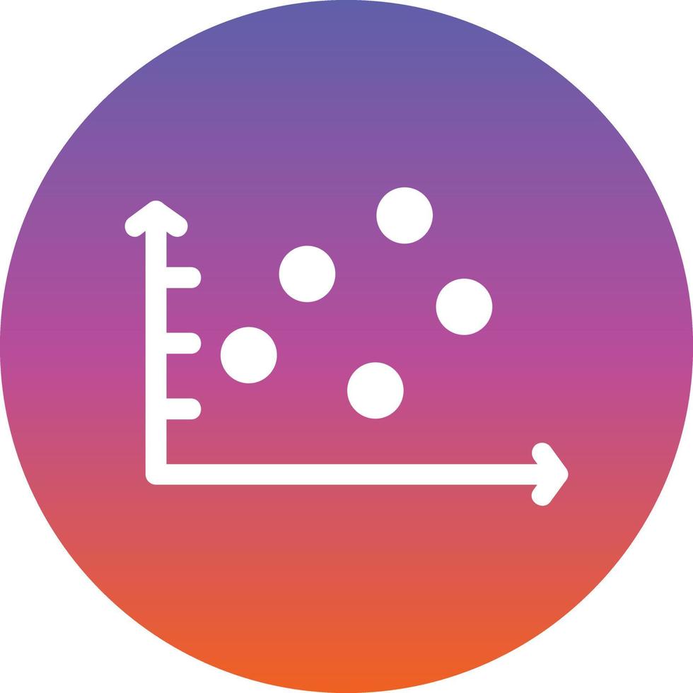 Scatter Graph Vector Icon Design