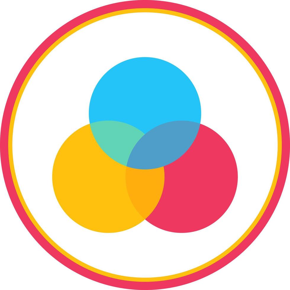 Venn Diagram Vector Icon Design