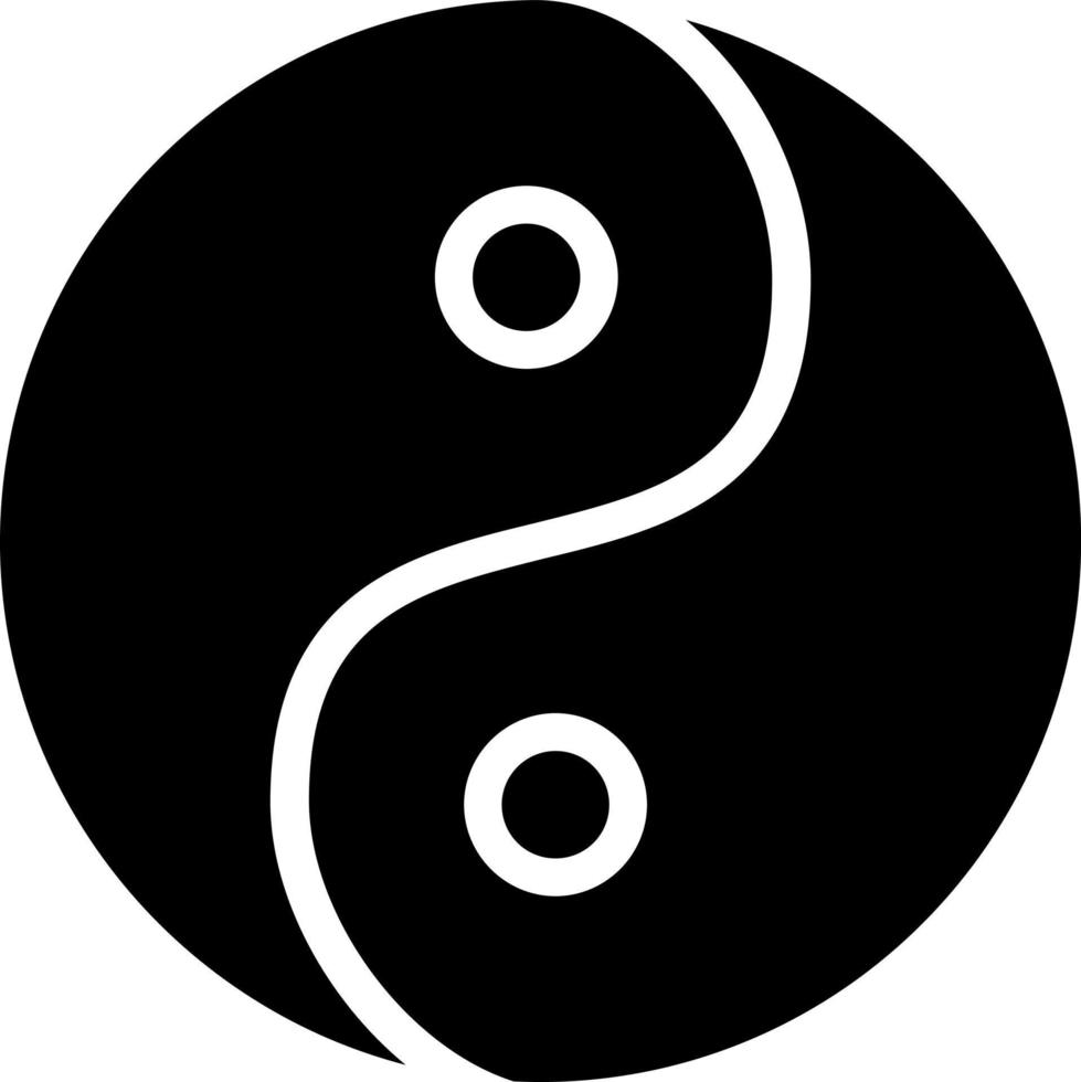 Yin Yang Vector Icon Design