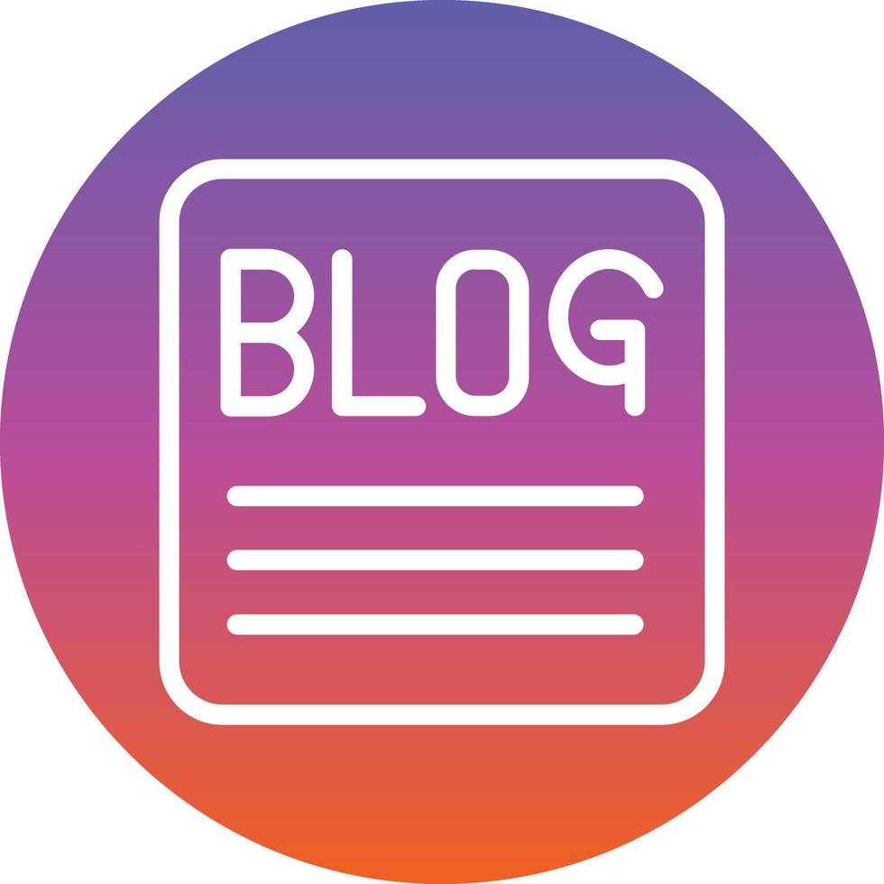 diseño de icono de vector de blog