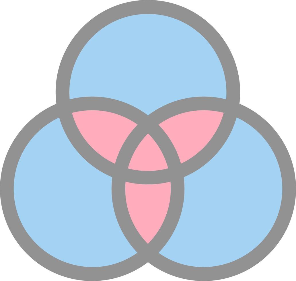 Venn Diagram Vector Icon Design