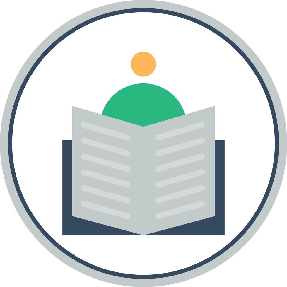 Book Reader Vector Icon Design