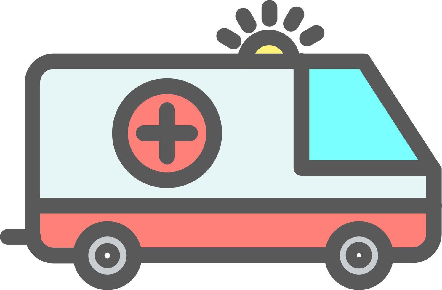 Ambulance Vector Icon Design