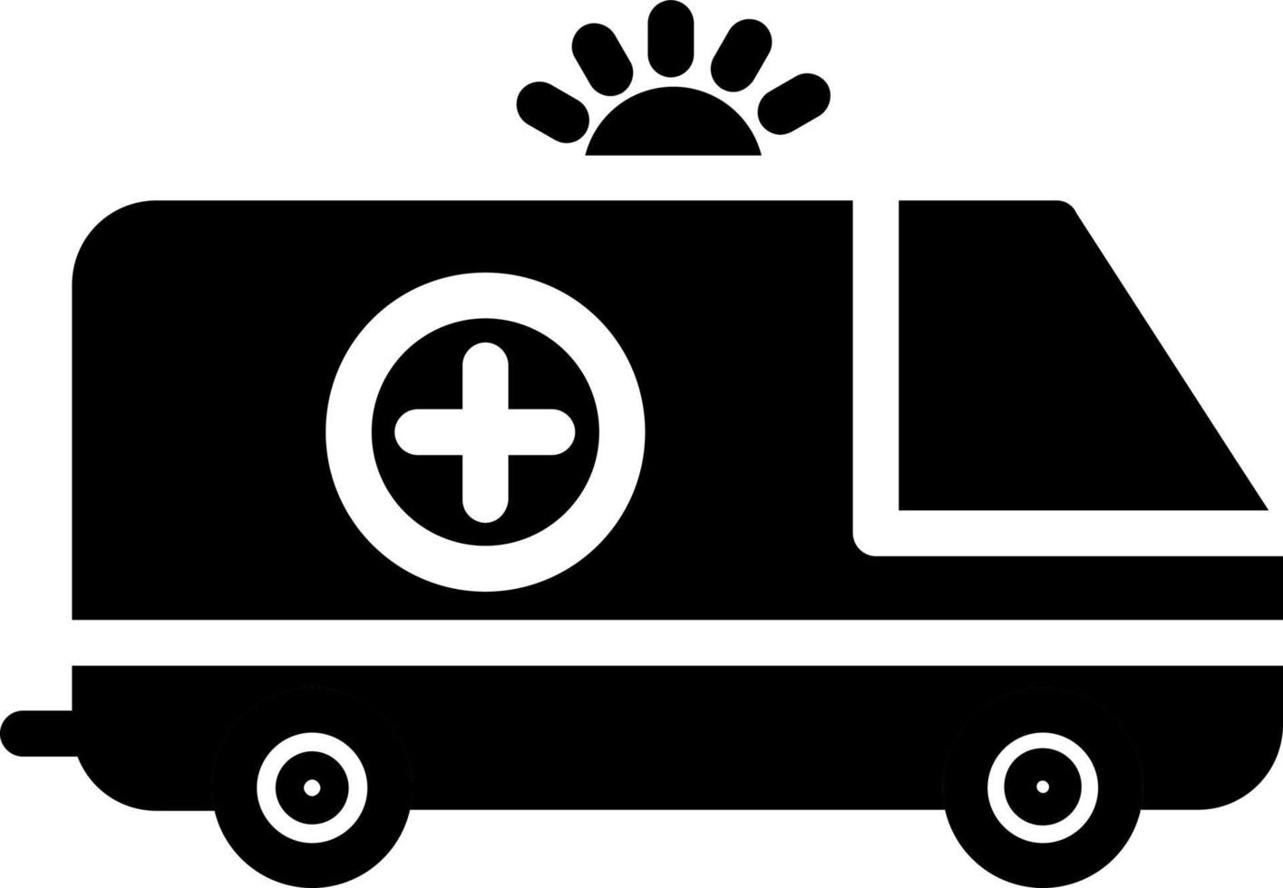 Ambulance Vector Icon Design