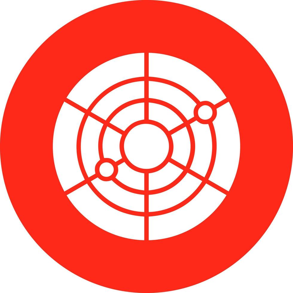 Radar Pie Chart Vector Icon Design
