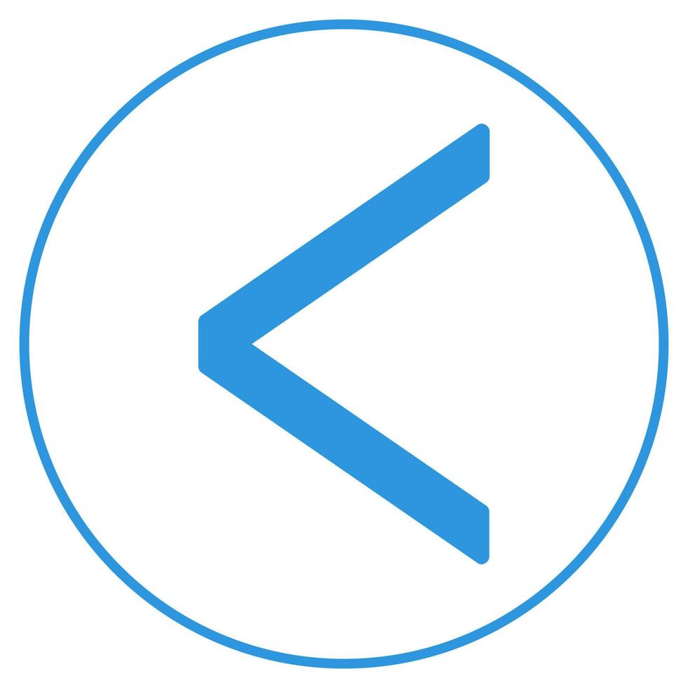 Angle Left Vector Icon Design