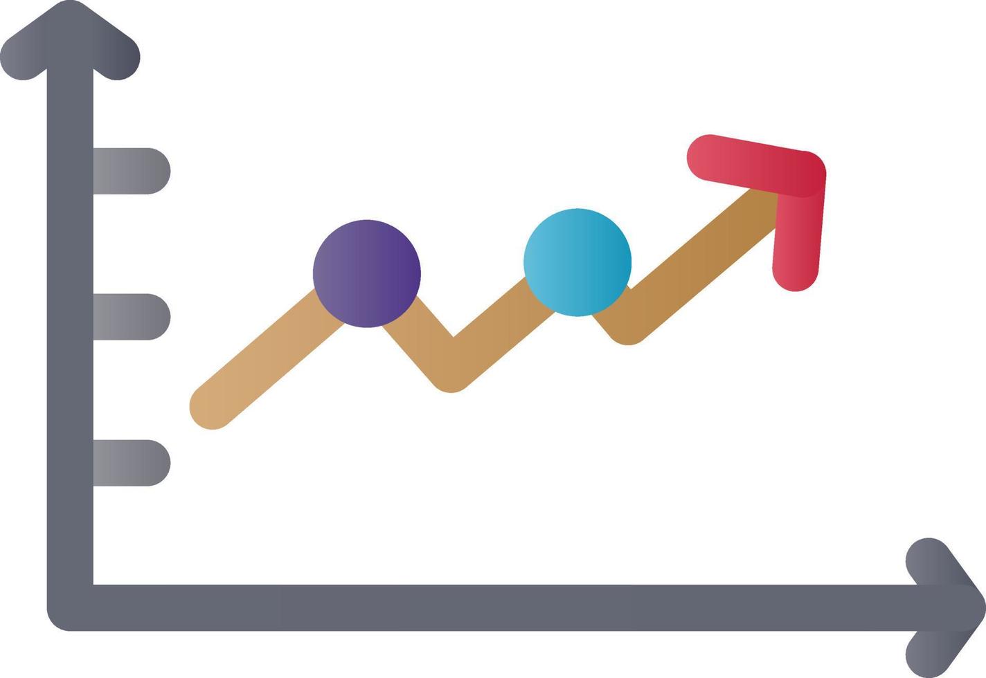 Upward Trend in Graph Vector Icon Design