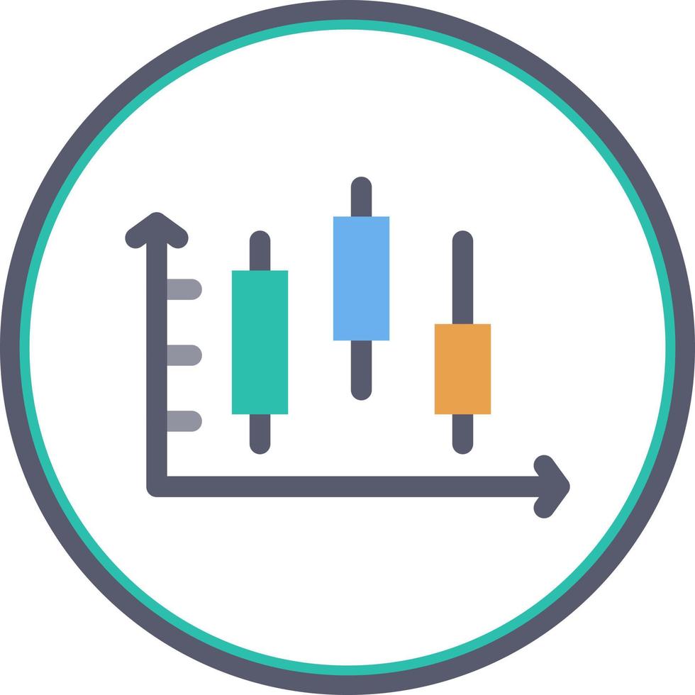 Candlestick Chart Vector Icon Design