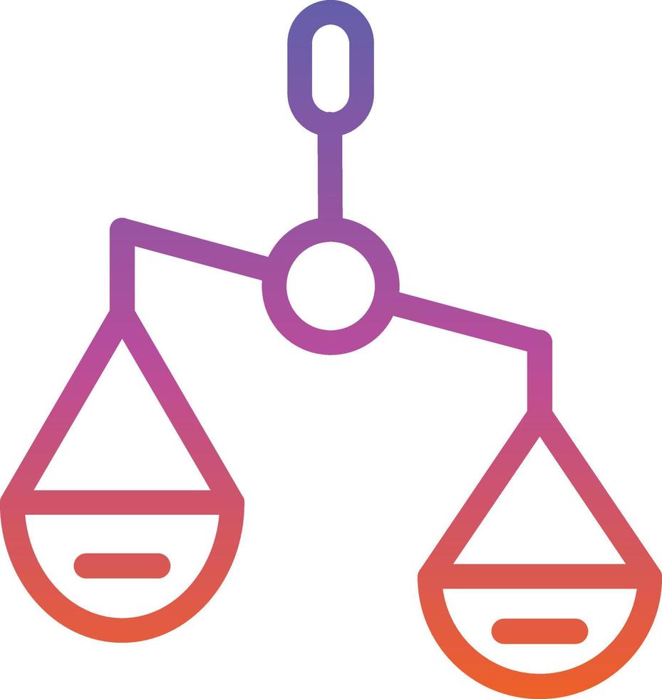 Balance Scale Right Vector Icon Design