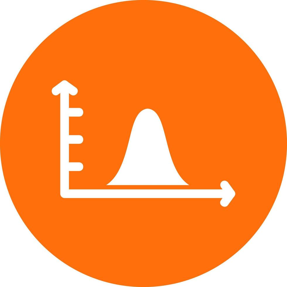 Bell Curve on Graph Vector Icon Design