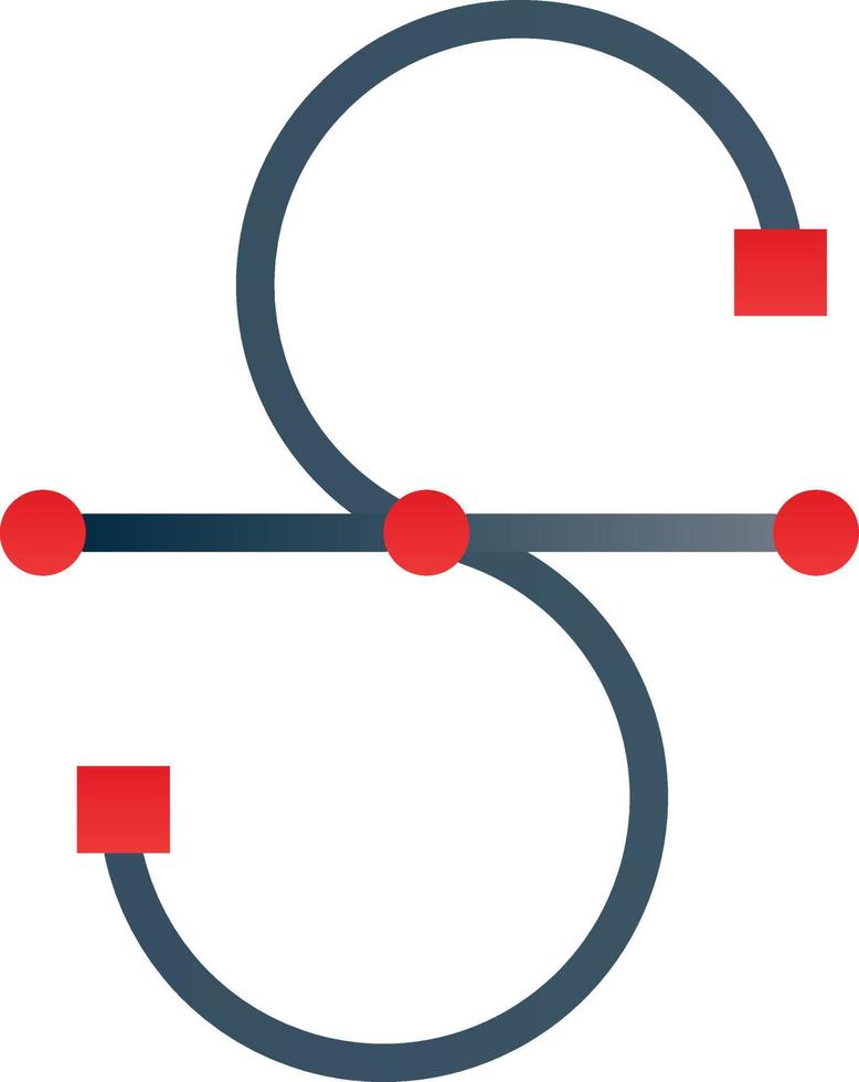 Bezier Curve Vector Icon Design