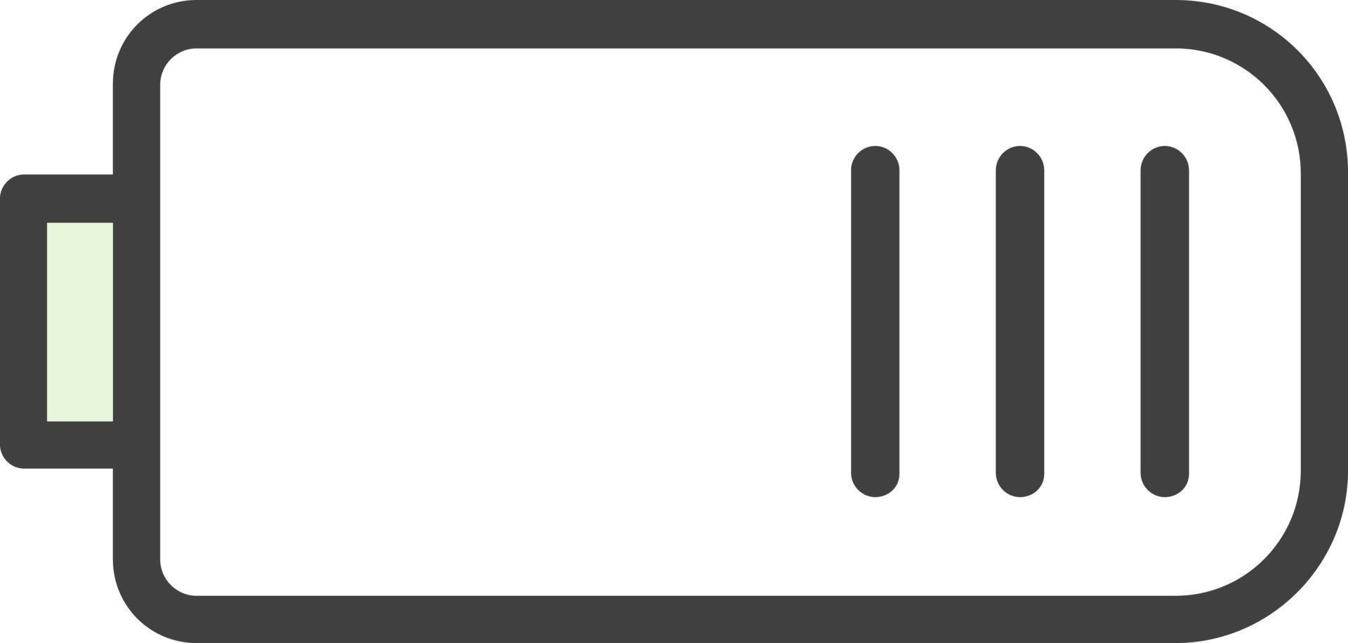 Battery Quarter Vector Icon Design