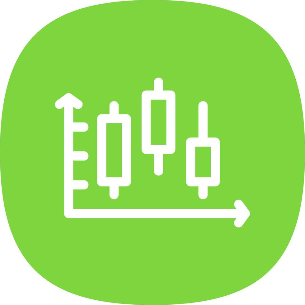 Candlestick Chart Vector Icon Design